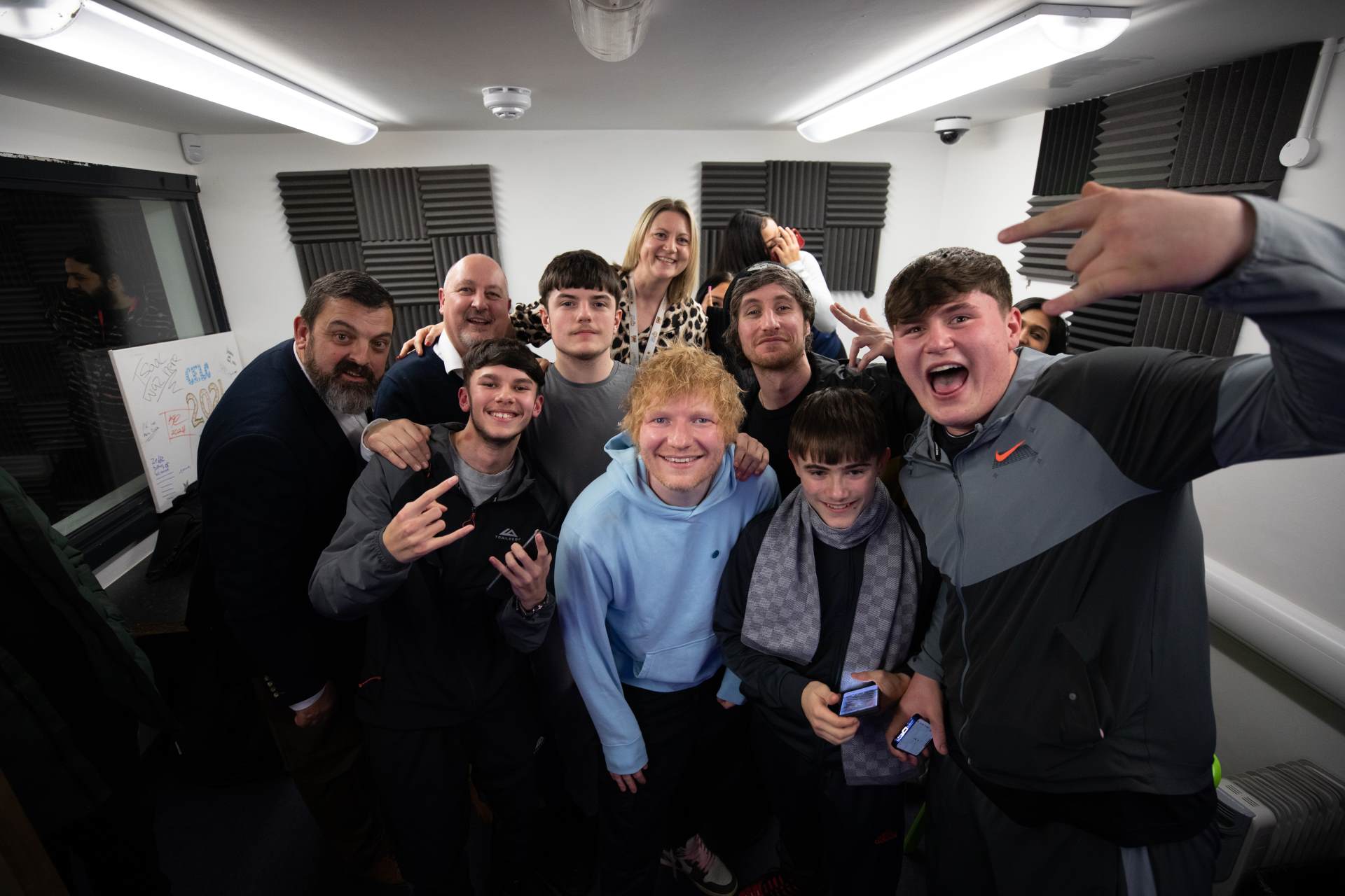 Coventry Academy Students with Ed Sheeran